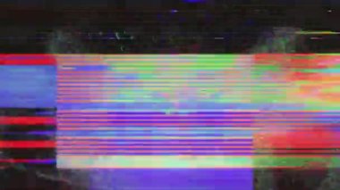 Çok renkli dijital arıza, ekran gürültüsü, retro parazit etkisi. Yüksek kaliteli görüntüler.