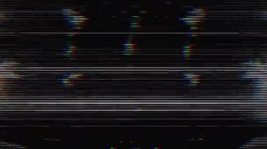 Yatay çizgilerle monokrom hatası ve retro TV taklidi. Yüksek kaliteli görüntüler.