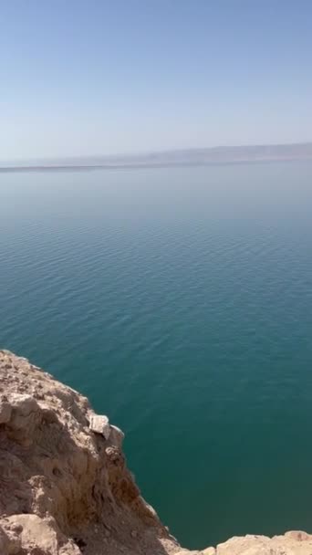 ヨルダンでの死海の眺め ストック映像