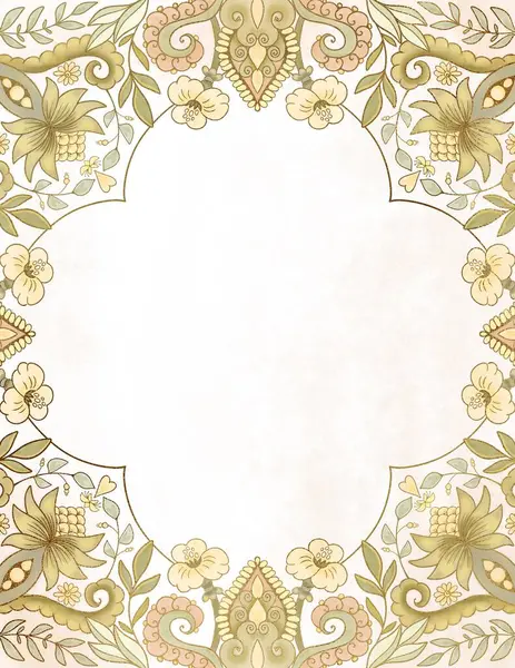 Hint tarzı süsleme arka plan şablonu, davetiye çerçevesi, kartlar, afişler, sarı altın