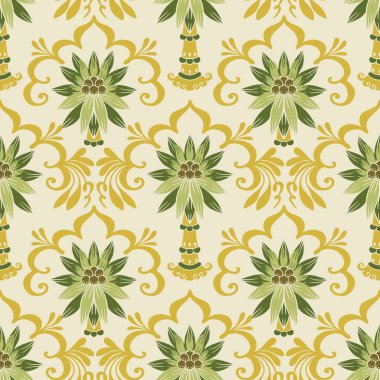 Kumaş tasarımı, duvar kağıdı, ambalaj, yaz markalaşması ve dekoratif dijital projeler için Palmiye Ağacı Süsleme Motifleri ile Tropikal Kusursuz Desen