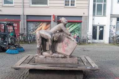 Kopenhag, Danimarka - 26 Temmuz 2022: Grönland Anıtı (Gronlandsmonumentet) Svend Rathsack.