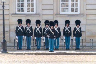 Kopenhag, Danimarka - 26 Temmuz 2022: Danimarka Kraliyet Muhafızları.