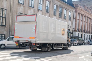 Kopenhag, Danimarka - 26 Temmuz 2022: Kargo kamyonu.