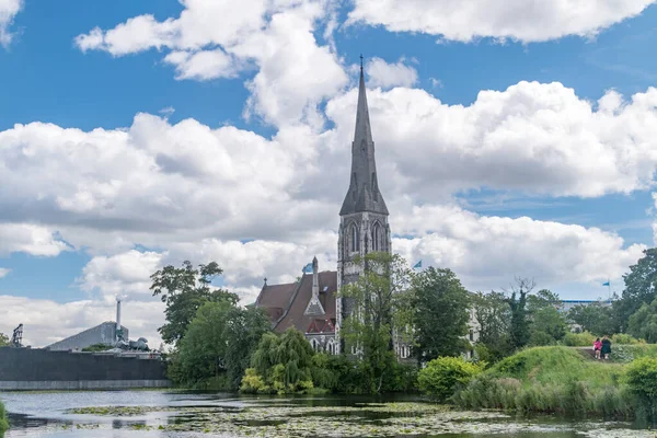 Κοπεγχάγη Δανία Ιουλίου 2022 Εκκλησία Του Αγίου Αλμπάν — Φωτογραφία Αρχείου