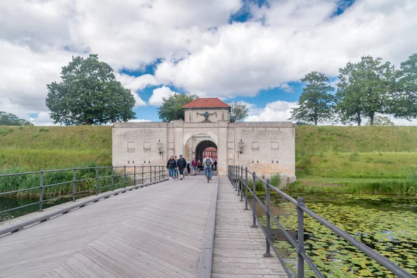 Kopenhag, Danimarka - 26 Temmuz 2022: Kastellet kalesine giriş kapısı.