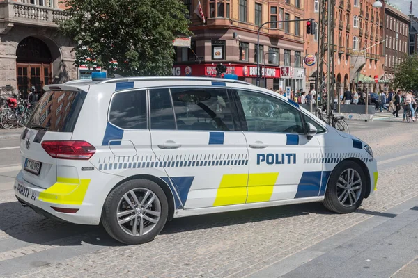 Copenhague Dinamarca Julio 2022 Coche Policía Danesa Politi — Foto de Stock