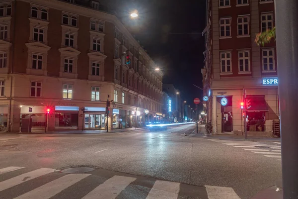 Kopenhagen Dänemark Juli 2022 Straßenansicht Stadtzentrum Von Kopenhagen Bei Nacht — Stockfoto