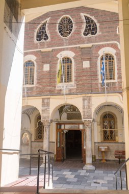 Selanik, Yunanistan - 29 Eylül 2022: Aziz Menas Kilisesi.