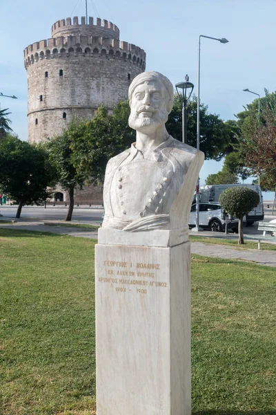 Tesalónica Grecia Septiembre 2022 Busto Georgios Volanis — Foto de Stock