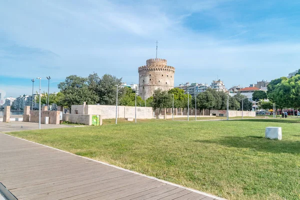 Thessaloniki Griekenland September 2022 Uitzicht Thessaloniki Met Witte Toren — Stockfoto