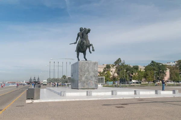 그리스의 테살로니키 2022 알렉산더 기념비 알렉산더 대왕으로 도알려져 — 스톡 사진