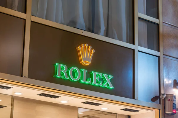 Thessaloniki Greece September 2022 Logo Sign Rolex — Stock Photo, Image