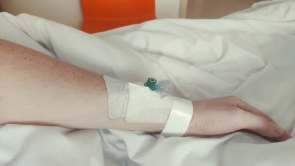 Peripheral Venous Catheter Mam Hand — Stok video