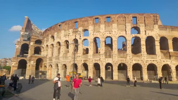 Rome Italië December 2022 Oud Romeins Colosseum Rome — Stockvideo