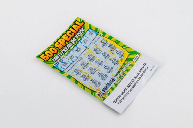 Bergamo, Italy - September 30, 2022: Italian scratch card.