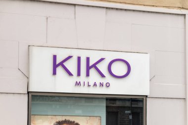 Bergamo, Italy - September 30, 2022: Logo of KIKO Milano on the store in Bergamo.