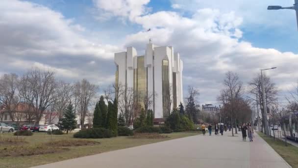 Kišiněv Moldavsko Března 2023 Prezidentský Palác Hlavním Městě Moldavské Republiky — Stock video