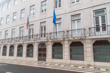 Lizbon, Portekiz - 3 Aralık 2022: Portekiz Bankası (Portekiz Merkez Bankası). Portekiz Cumhuriyeti Merkez Bankası.