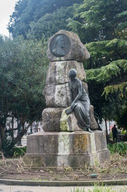 Lizbon, Portekiz - 5 Aralık 2022: Fransa Heykeli Borges.