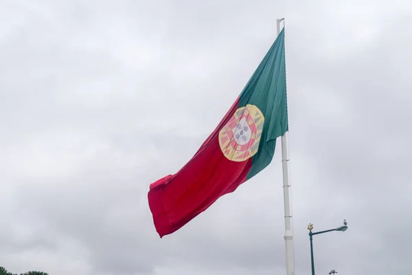 Huge Portuguese Flag Portuguese Flag Waving Wind — Stock Photo, Image