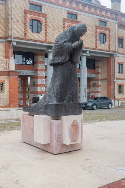 Almada Portugal Diciembre 2022 Estatua Del Papa Pío Xii Santuario — Foto de Stock