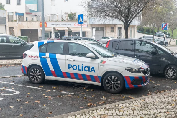 Almada Portugal Dezembro 2022 Carro Polícia Trânsito Portuguesa — Fotografia de Stock
