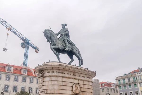 Lisszabon Portugália 2022 December János Király Szobra Estatua Dom Joao — Stock Fotó