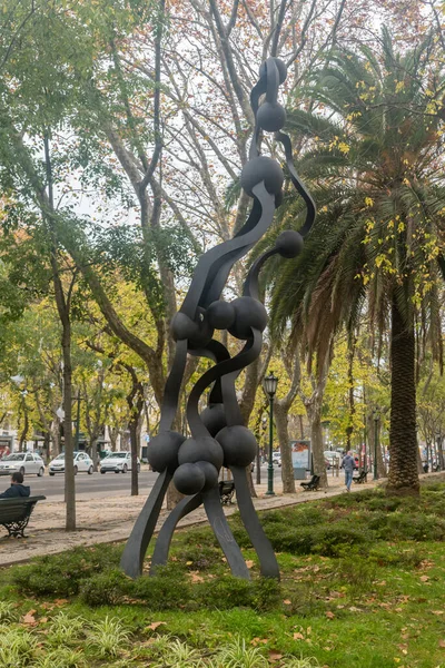 Лиссабон Португалия Декабря 2022 Года Скульптура Руи Чафес — стоковое фото