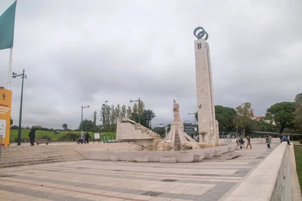 Lisbon Portugal December 2022 25Th April Monument Park Eduardo Vii — Stock Photo, Image