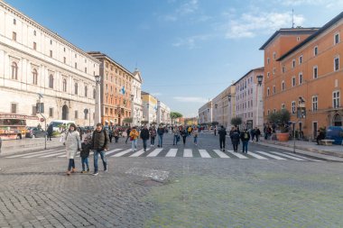 Roma, İtalya - 7 Aralık 2022 Via della Conciliazione (Uzlaşma Yolu)).