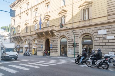 Roma, İtalya - 7 Aralık 2022: Avrupa Parlamentosu İtalya (Parlamento Europeo Italia).