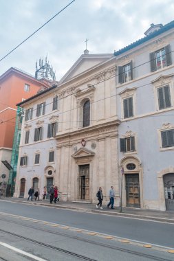Roma, İtalya - 8 Aralık 2022: Santo Stanislao dei Polacchi (Polonyalı Aziz Stanislaus Kilisesi).