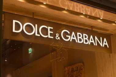 Roma, İtalya - 8 Aralık 2022 Dolce ve Gabbana logosu. D ve G, İtalyan lüks moda evi..