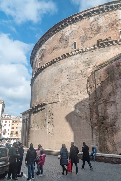 Рим Италия Декабря 2022 Года Вид Сбоку Пантеон Бывший Римский — стоковое фото