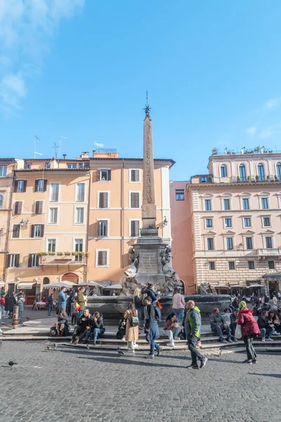 Rom Italien December 2022 Obelisco Macuteo Vid Piazza Della Rotonda — Stockfoto