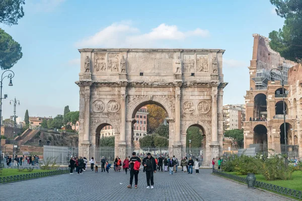 Рим Италия Декабря 2022 Года Арка Константина Риме Итальянский Arco — стоковое фото