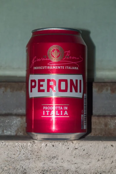 Rome Italie Décembre 2022 Can Peroni Red Lagger — Photo