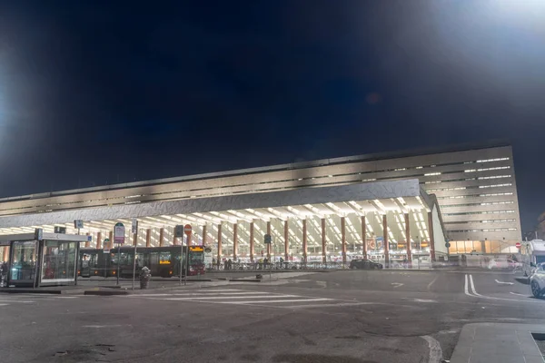 stock image Rome, Italy - December 7, 2022: Rome Termini Train Station at night.