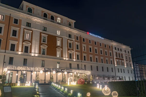 Roma Itália Dezembro 2022 Hotel Collection Roma Palazzo Cinquecento Noite — Fotografia de Stock