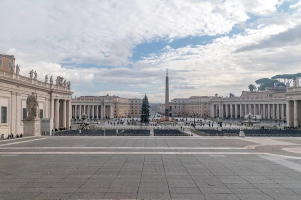 Vatikanstaten Vatikanstaten December 2022 Peterstorget Piazza San Pietro Vid Jul — Stockfoto