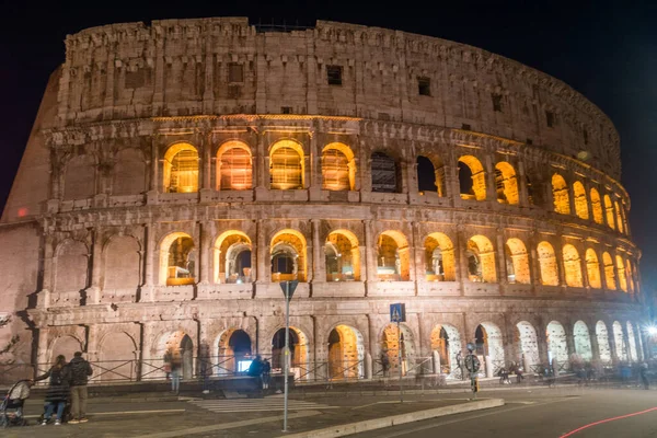 Рим Италия Декабря 2022 Года Колизей Ночью — стоковое фото