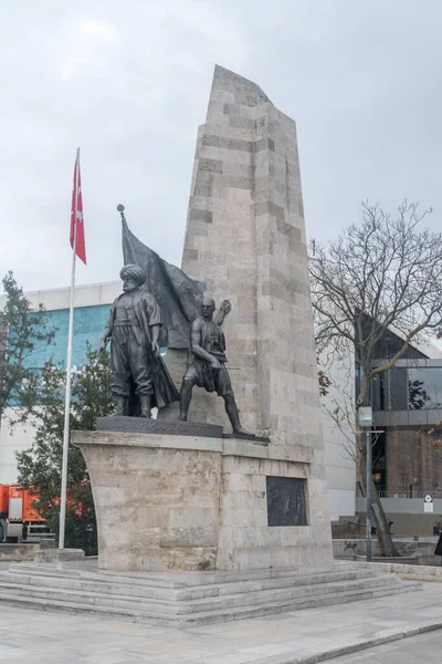 Стамбул Турция Декабря 2022 Года Памятник Хайреддину Барбароссе — стоковое фото