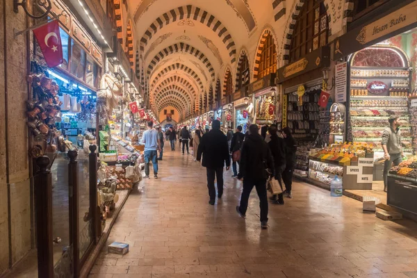 stock image Istanbul, Turkey - December 10, 2022: Spice Bazaar, Egyptian Bazaar or Misir Carsisi.