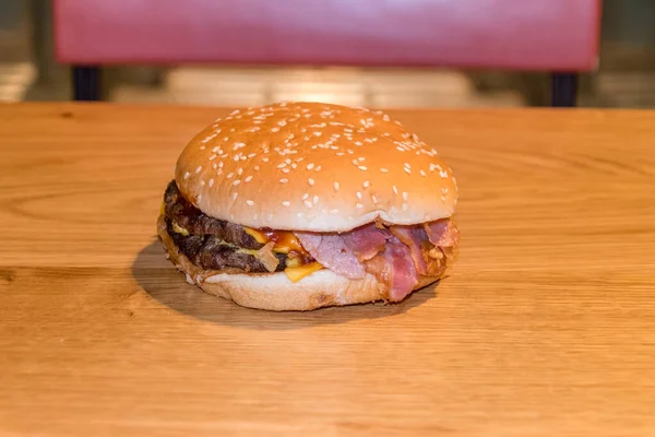Gardermoen Noruega Dezembro 2022 Hambúrguer Steakhouse Bacon King Restaurante Burger — Fotografia de Stock