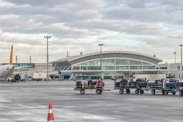 Istanbul Turkiet December 2022 Istanbul Sabiha Gokcens Internationella Flygplats Stockbild