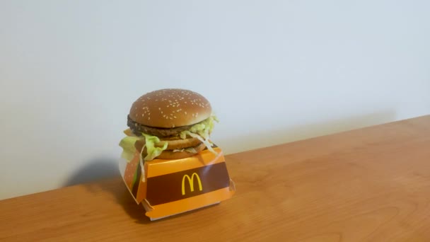 Pruszcz Gdanski Pologne Mars 2023 Mcdonald Big Mac — Video