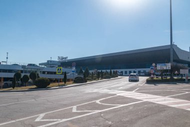 Chisinau, Moldova - 10 Mart 2023: Chisinau Uluslararası Havaalanı.
