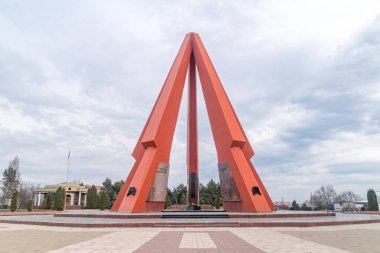 Chisinau, Moldova - 8 Mart 2023: Eternity Memorial Complex 'teki Riffle Anıtı.