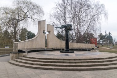 Chisinau, Moldova - 8 Mart 2023: Eternity Memorial Complex 'te Izdırap Tapınağı (Templul Suferintei).